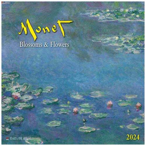 壁掛けカレンダー2024年 TUSHITA 2024 Calendar Claude Monet - Blossoms ＆ Flowers