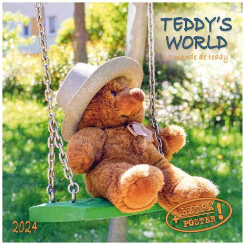 2024 Calendar artwork STUDIOS 壁掛けカレンダー2024年 Teddy's World 写真