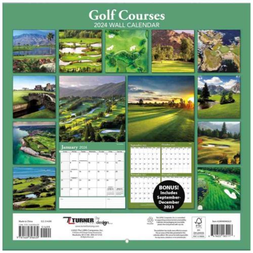 2024 Calendar TURNER 壁掛けカレンダー2024年 Golf Courses Photo｜cinemacollection｜02