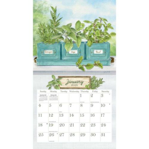 2026 Calendar 壁掛けカレンダー2026年 Herb Garden LANG ラング Jane
