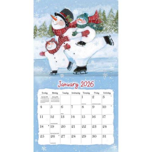 2026 Calendar 壁掛けカレンダー2026年 LANG ラング Sam Snowman