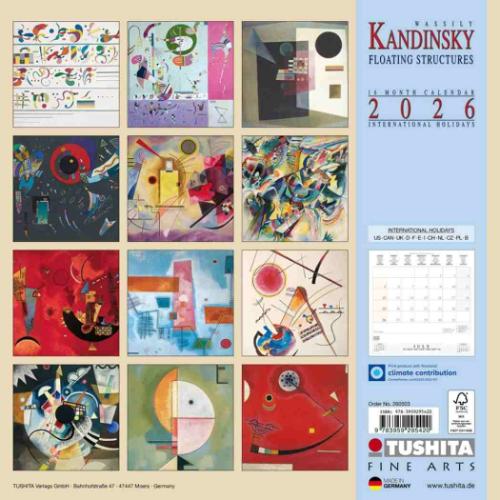 50％OFF】2026 Calendar TUSHITA 壁掛けカレンダー2026年 Wassily