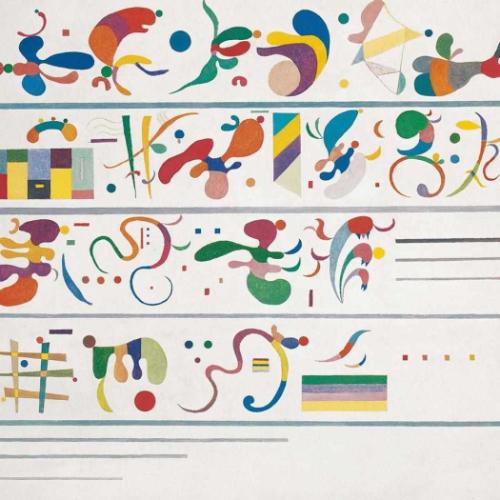 壁掛けカレンダー2026年 2026 Calendar Wassily Kandinsky - Floating Structures TUSHITA ハートアートコレクション