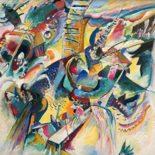 壁掛けカレンダー2026年 2026 Calendar Wassily Kandinsky - Floating Structures TUSHITA ハートアートコレクション