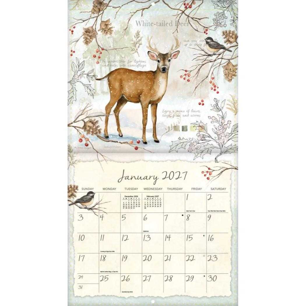 2027 Calendar LANG ラング 壁掛けカレンダー2027年 Field Guide Susan