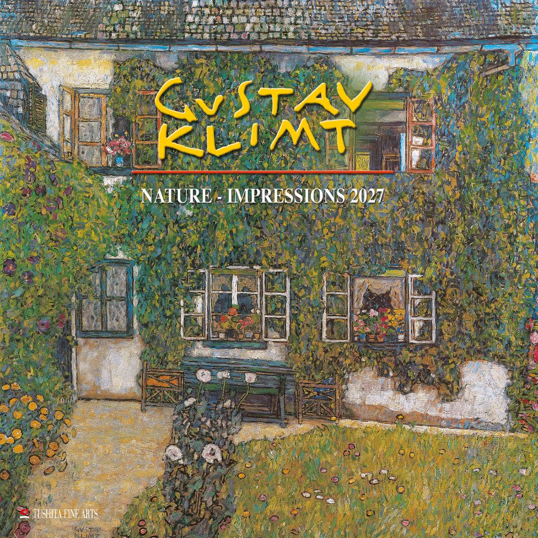 2027 Calendar TUSHITA 壁掛けカレンダー2027年 Gustav Klimt Nature