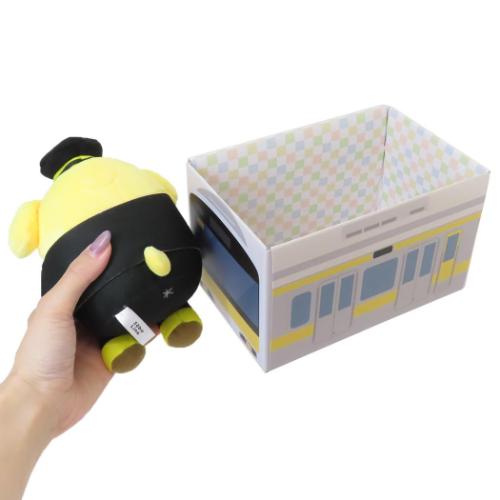 ポムポムプリン キャラクター プラッシュドール 電車BOX付ぬいぐるみ