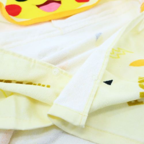 ポケモン - ポンチョを着たピカチュウ　タオル Pokemon 変身タオルポンチョ フード付きコンパクトバスタオル