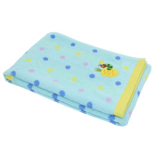 オーガニックコットンフェイスタオル ジャガードロングタオル はらぺこあおむし エリックカール キャンディドット BLUE 林タオル プレゼント