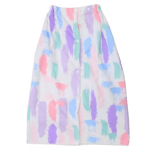 ラップタオル マイクロファイバー巻きタオルL寸 80cm丈巻き巻きタオル ピンキッシュペイント 林タオル 海プール 着替えタオル