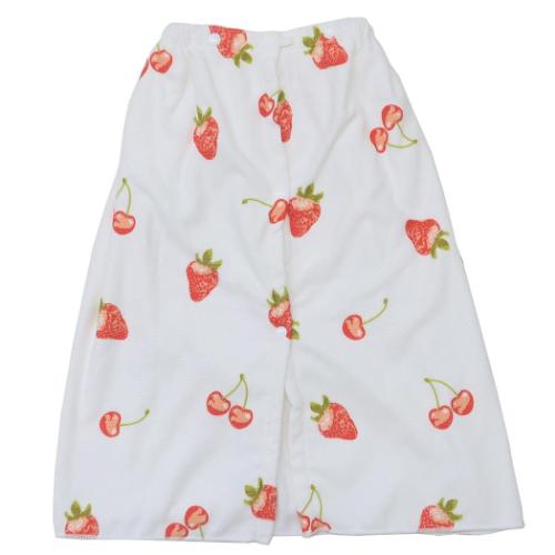 ラップタオル マイクロファイバー巻きタオルM寸 60cm丈巻き巻きタオル チェリーストロベリー 林タオル