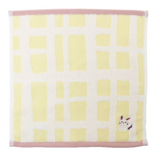 ミニタオル モコロン ジャガードハンカチタオル チンチラ YELLOW
