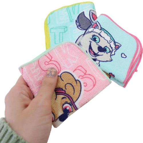ハンカチタオル パウパトロール プチタオル3枚セット ラブキュート 新入学 入園入学準備 幼稚園 アニメキャラクター