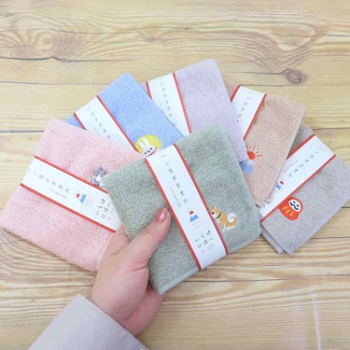 ミニタオル プチタオル いろはにほへと 猫 猫 林タオル 幼稚園 保育園 子供