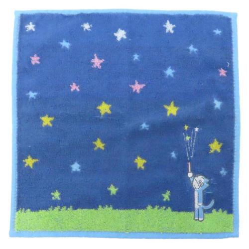 ジャガードハンカチタオル ミニタオル ハナビキラキラ 11ぴきのねこ 林