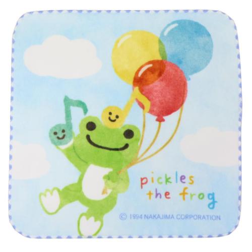 インクジェットプリントハンカチタオル ミニタオル バルーン かえるのピクルス 林タオル