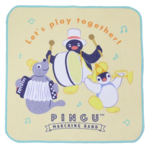 ミニタオル インクジェットプリントハンカチタオル ピングー Pingu レッツプレイ 林タオル 汗拭きタオル キャラクター