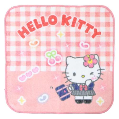 ハローキティ キャラクター ミニタオル シャーリングインクジェット