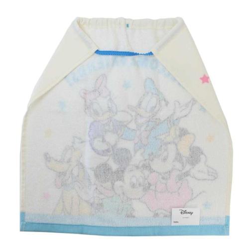ゴム＆ボタン付きキッズおてふきタオル ミッキー＆フレンズ おりこうタオル ディズニー ニューフレンド 入園入学準備 幼稚園 キャラクター