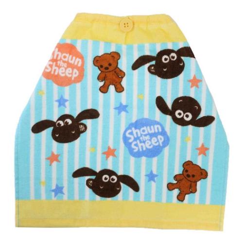 ひつじのショーン キャラクター ゴム＆ボタン付きキッズおてふきタオル おりこうタオル フレッシュティミー グッズ