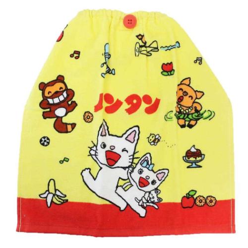 ノンタン おりこうタオル ゴム＆ボタン付きキッズおてふきタオル アソボウ 絵本キャラクター グッズ