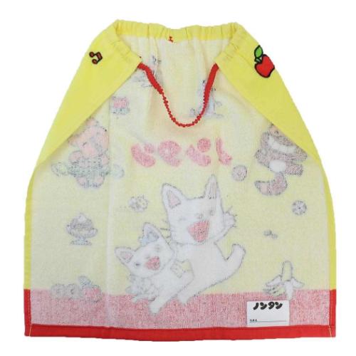 ノンタン おりこうタオル ゴム＆ボタン付きキッズおてふきタオル アソボウ 絵本キャラクター グッズ