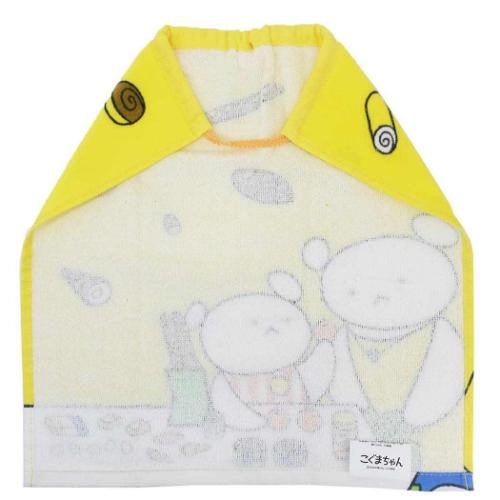 ゴム＆ボタン付きキッズおてふきタオル こぐまちゃん おりこうタオル おかいもの 入園入学準備 幼稚園