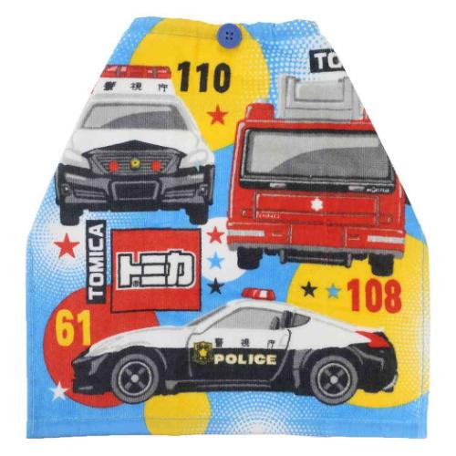 ゴム＆ボタン付きキッズおてふきタオル おりこうタオル TOMICA トミカ プレジ 林タオル 入園入学準備 幼稚園 キャラクター