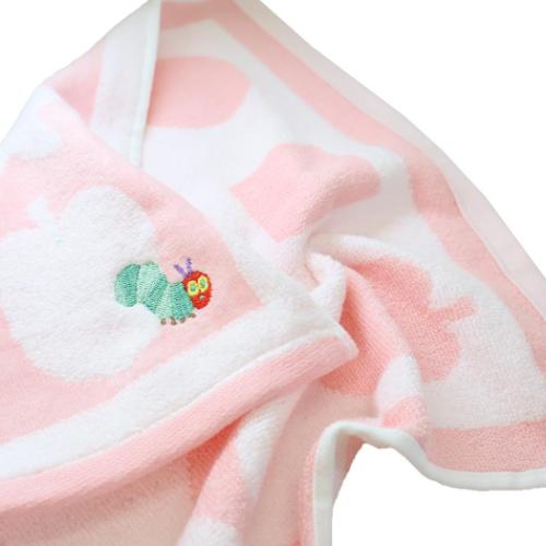 はらぺこあおむし グッズ ハンドタオル エリックカール 絵本キャラクター プリントウォッシュタオル シェイプ PINK