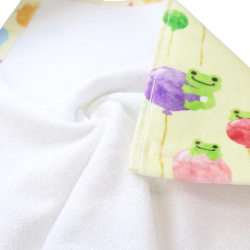 プリントウォッシュタオル ハンドタオル かえるのピクルス バルーン 林タオル 汗拭きタオル キャラクター