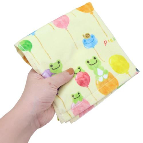 プリントウォッシュタオル ハンドタオル かえるのピクルス バルーン 林タオル 汗拭きタオル キャラクター