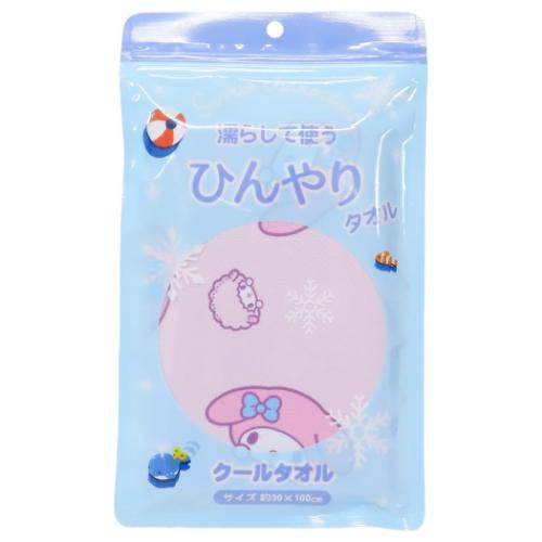 クールタオル 夏用ひんやりロングタオル マイメロディ サンリオ クールマイメロディ 林タオル 熱中症対策 キャラクター