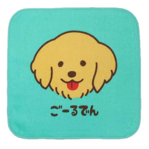 ミニタオル プリントミニハンカチ ワンワンワールド いぬ ごーるでん 犬飼タオル 汗拭きタオル かわいい