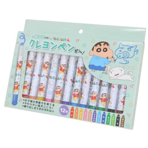 ♡新品♡クレヨンしんちゃん　クレヨンペン クレヨンしんちゃん クレヨン ぬりえ付きクレヨンペン ミント