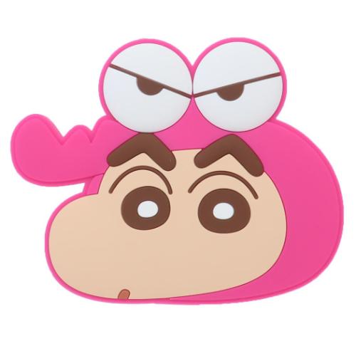 クレヨンしんちゃん グッズ 手鏡 アニメキャラクター ラバーミラー ワニ山さんしんちゃん