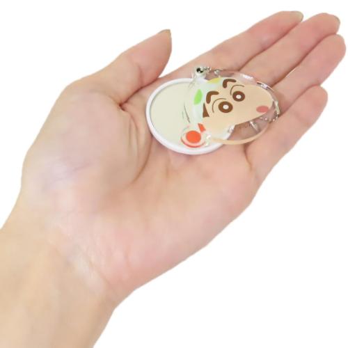 スライドミラーS 手鏡 クレヨンしんちゃん パジャマしんちゃん アイプランニング ボールチェーン キーチェーン アニメキャラクター