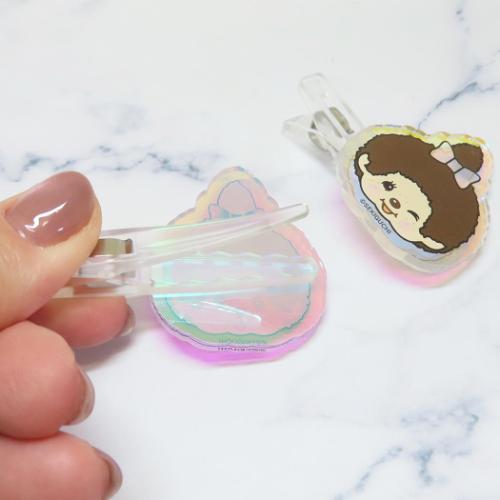 オーロラアクリルヘアクリップ ヘアアクセ モンチッチ モンチッチちゃん アイプランニング