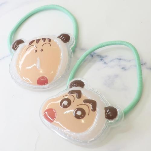 ヘアアクセ 立体アクリルヘアゴム2P 2本セット クレヨンしんちゃん ミント アイプランニング