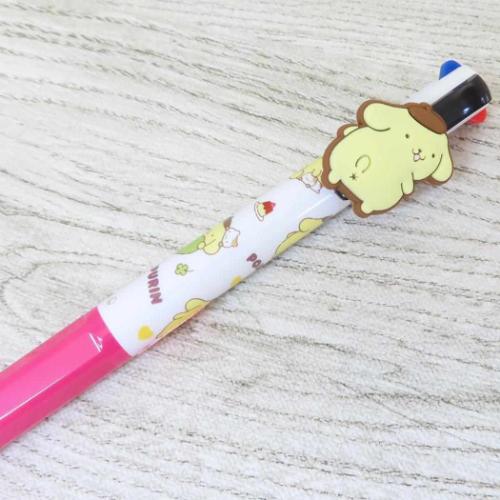 ポムポムプリン マスコット付き4色ボールペン サンリオ ボールペン