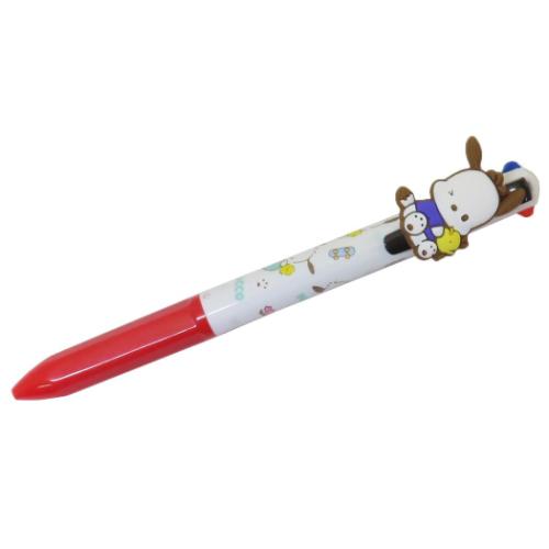 ポチャッコ ボールペン マスコット付き4色ボールペン 仲良しポチャッコ