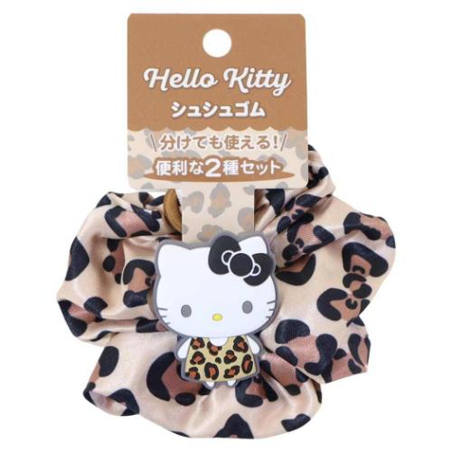 シュシュゴムセット ヘアアクセ ハローキティ サンリオ レオパード ケイカンパニー 髪飾り ヘアアレンジ ヘアゴム キャラクター