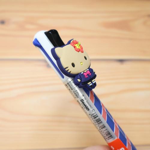 ハローキティ グッズ ボールペン キャラクター マスコット付き4色
