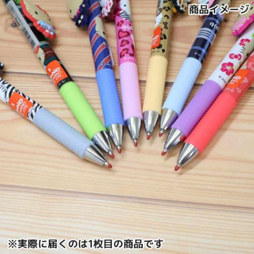 ボールペン マスコット付きゲルペン ハートレオパード ハローキティ