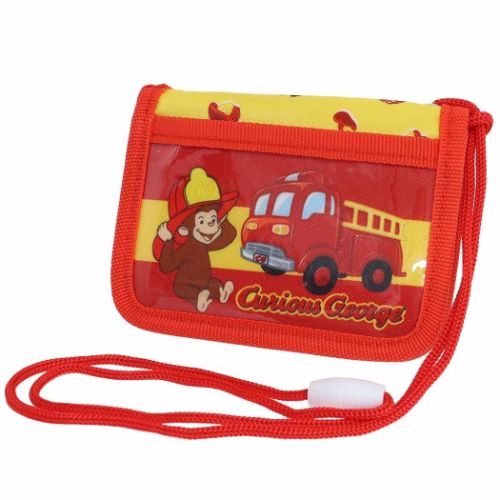 おさるのジョージ 子供用財布 キッズウォレット 消防車 アイプランニング