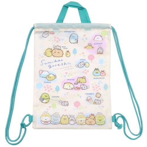 ナップシューズバッグ 体育館靴入れ すみっコぐらし B アイボリー 新入学 アイプランニング サンエックス