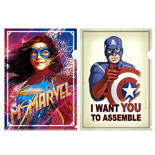 MARVEL A4シングルクリアファイル2枚セット クリアフォルダー