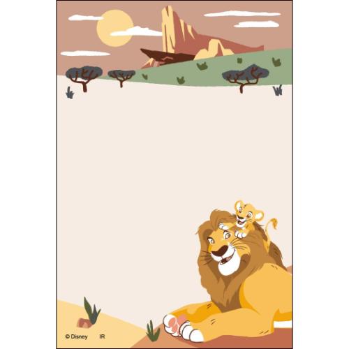 ライオンキング メモ帳　ディズニー パタパタメモ ライオンキング メモ帳 ディズニー インロック