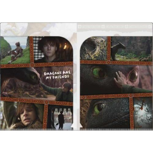 Wポケットクリアファイル A4 ヒックとドラゴン ポケットファイル イン