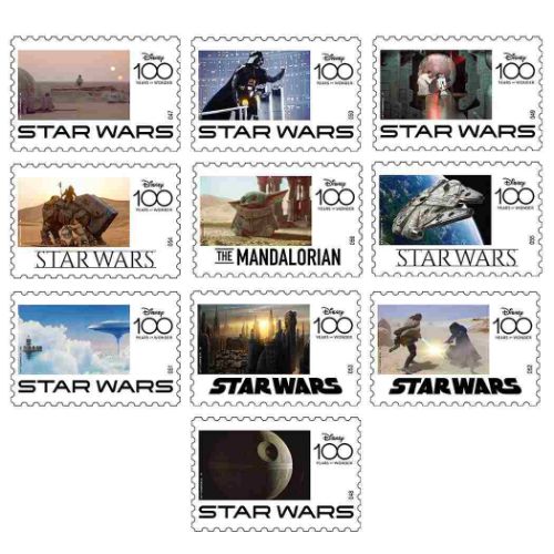 スターウォーズ 切手型クリアカードコレクション 全10種 STAR WARS コレクション雑貨 キャラクター D100
