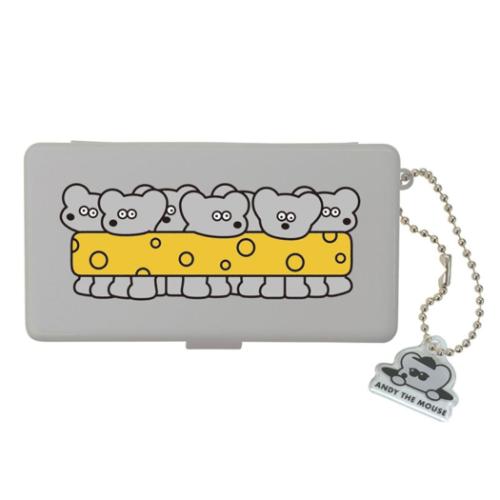 ミニケース ねずみのANDY ピルケース アンディ アイアップ グレー グッズ